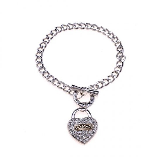 Coach Heart Logo Silver Bracelets BII